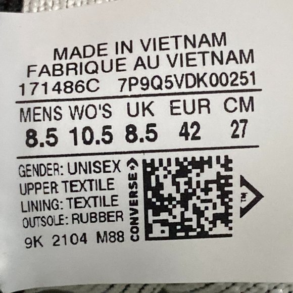 NEW! Converse CHUCK TAYLOR 70 ALL STAR RENEW KNIT Men 8.5 High Top Shoes Sneaker - Picture 11 of 11